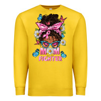 Lemon Mom Is A Fighter And Afro Messy Bun Mom Premium Sweatshirt - BundleAndBundleShop