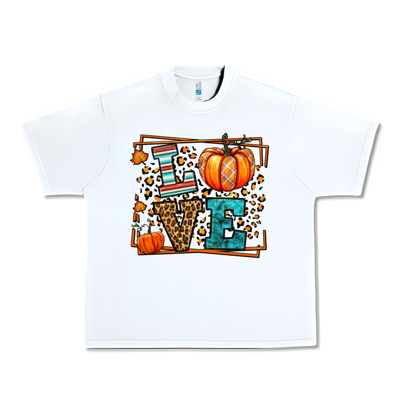 Fall Autumn Leopard Love Pumpkin Urban Heavy Tee by LillyAllenDesigns | Teevron