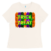 Bone trick or treat brushstroke Ladies Tee - Jasminsmagicworld