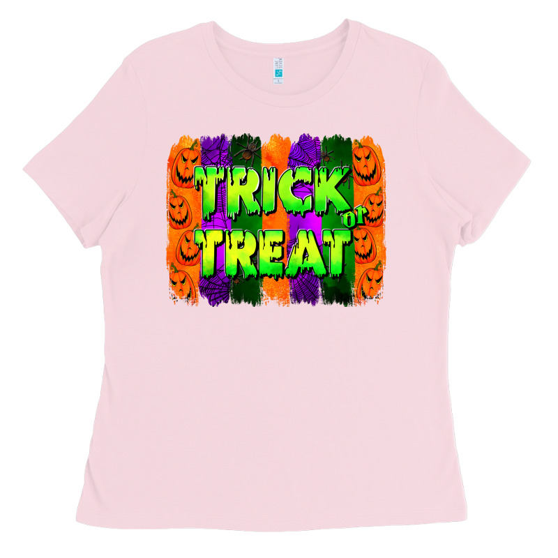 Trick Or Treat Brushstroke Ladies Tee by Jasminsmagicworld | Teevron