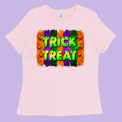 Trick Or Treat Brushstroke Ladies Tee Designed By Jasminsmagicworld