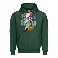 Sports Green Boy mama lightning bold mother's day Zipper Hoodie - HowdyJamesFarm