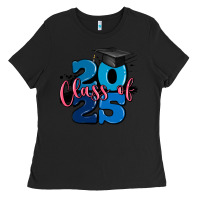 Black class of 2025 Ladies Tee - MaliasSmallBusiness