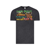 Vintage Black your crazy is showing cow Vintage Tee - LillyAllenDesigns