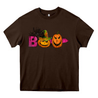 Chocolate Brown boo pumpkins Heavy Core Tee - Jasminsmagicworld