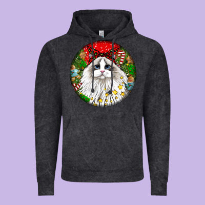 Christmas Ragdoll  Cat Vintage Hoodie Designed By Lillyallendesigns