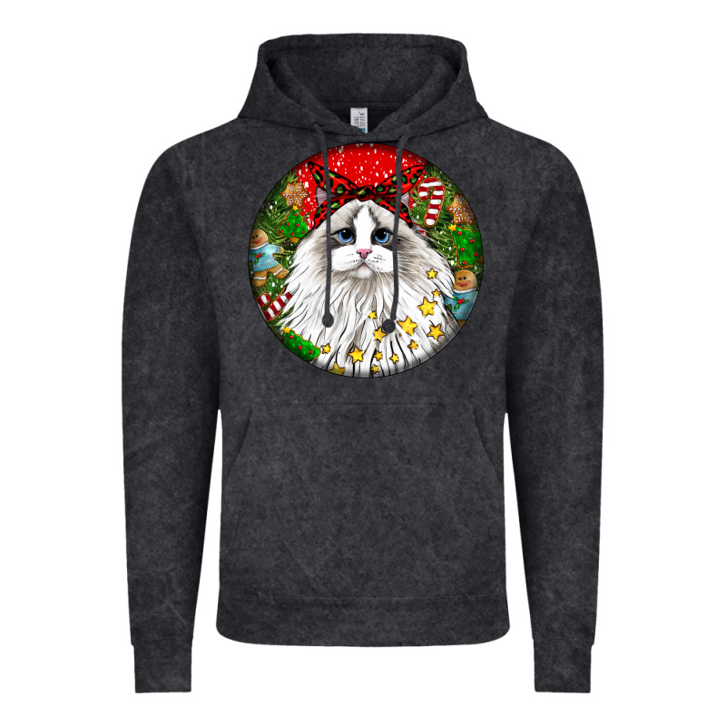 Christmas Ragdoll  Cat Vintage Hoodie by LillyAllenDesigns | Teevron