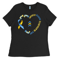 Black world down syndrome day Ladies Tee - MaliasSmallBusiness