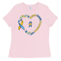 Bubblegum Pink world down syndrome day Ladies Tee - MaliasSmallBusiness