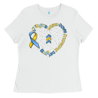 White world down syndrome day Ladies Tee - MaliasSmallBusiness