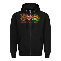 Black Peace love tacos Mexico Zipper Hoodie - HowdyJamesFarm