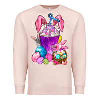 Pale Pink Easter Coffee Cup Premium Sweatshirt - BundleAndBundleShop
