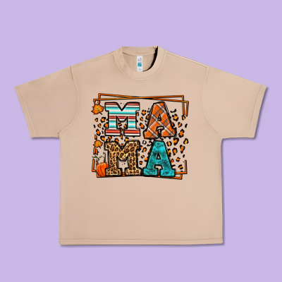 Fall Autumn Leopard Mama Urban Heavy Tee Designed By Lillyallendesigns
