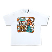 White Fall Autumn Leopard Mama Urban Heavy Tee - LillyAllenDesigns