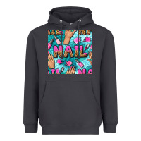 Nail Art Hands And Polish With Turquoise Leopard And Glitter Seamless  Heavyweight Hoodie | Teevron