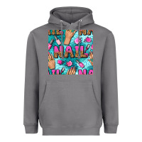 Storm nail art hands and polish with turquoise leopard and glitter seamless  Heavyweight Hoodie - BundleAndBundleShop