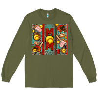 Army Green softball mom Long Sleeve Tee - Jasminsmagicworld