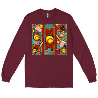 Burgundy softball mom Long Sleeve Tee - Jasminsmagicworld
