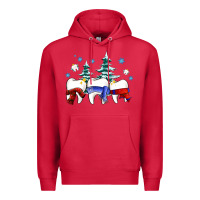 Cardinal dental christmas tree teeth and winter ado Premium Hoodie - OliviaCreatesArt