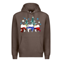 Coffee dental christmas tree teeth and winter ado Premium Hoodie - OliviaCreatesArt