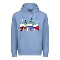 Colony Blue dental christmas tree teeth and winter ado Premium Hoodie - OliviaCreatesArt