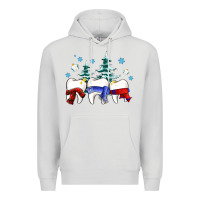 Dove Grey dental christmas tree teeth and winter ado Premium Hoodie - OliviaCreatesArt