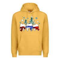 Mustard dental christmas tree teeth and winter ado Premium Hoodie - OliviaCreatesArt