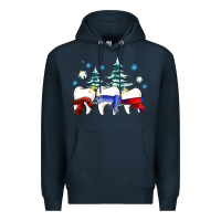 Navy dental christmas tree teeth and winter ado Premium Hoodie - OliviaCreatesArt