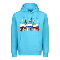 Ocean Blue dental christmas tree teeth and winter ado Premium Hoodie - OliviaCreatesArt