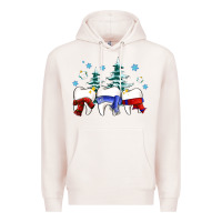 Pale Pink dental christmas tree teeth and winter ado Premium Hoodie - OliviaCreatesArt