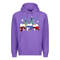Purple dental christmas tree teeth and winter ado Premium Hoodie - OliviaCreatesArt