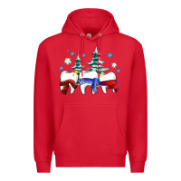 Red dental christmas tree teeth and winter ado Premium Hoodie - OliviaCreatesArt