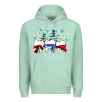 Seafoam dental christmas tree teeth and winter ado Premium Hoodie - OliviaCreatesArt