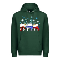 Sports Green dental christmas tree teeth and winter ado Premium Hoodie - OliviaCreatesArt