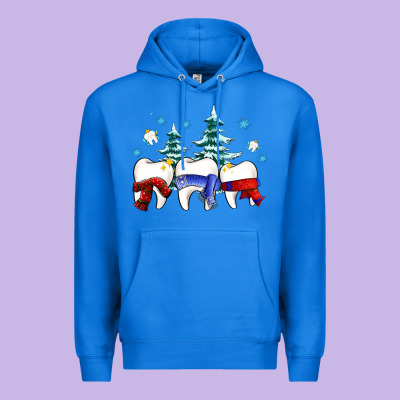 Dental Christmas Tree Teeth And Winter Ado Premium Hoodie Designed By Oliviacreatesart