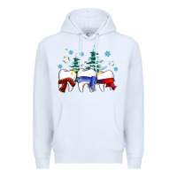 White dental christmas tree teeth and winter ado Premium Hoodie - OliviaCreatesArt