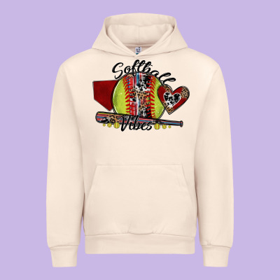 Softball Vibes Urban Hoodie Designed By Sublimationcraftshop
