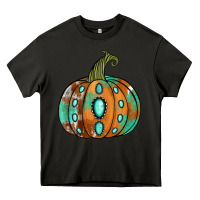 Asphalt western cowhide turquoise pumpkin Heavy Core Tee - Jasminsmagicworld