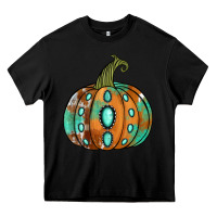 Black western cowhide turquoise pumpkin Heavy Core Tee - Jasminsmagicworld