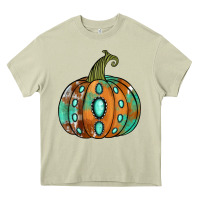 Mossy western cowhide turquoise pumpkin Heavy Core Tee - Jasminsmagicworld