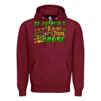 Burgundy St. Patrick's know Jesus arose Zipper Hoodie - CowGirlArtShop