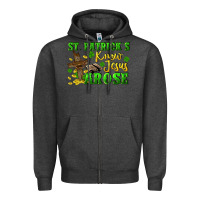 Charcoal Heather St. Patrick's know Jesus arose Zipper Hoodie - CowGirlArtShop