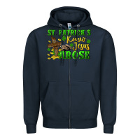 Navy St. Patrick's know Jesus arose Zipper Hoodie - CowGirlArtShop