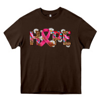 Chocolate Brown hope and cancer ribbon Heavy Core Tee - AdoDesignShop