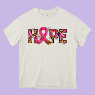 Hope And Cancer Ribbon Heavy Core Tee Designed By Adodesignshop