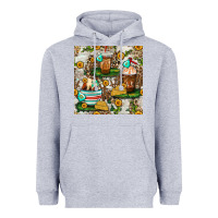 Cow Coffee Cups And Farm With Leopard Seamless Pattern Bbs Heavyweight Hoodie | Teevron