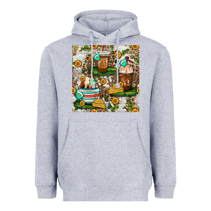 Cow Coffee Cups And Farm With Leopard Seamless Pattern Bbs Heavyweight Hoodie by BundleAndBundleShop | Teevron
