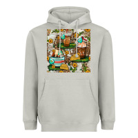 Moon Dust cow coffee cups and farm with leopard seamless pattern bbs Heavyweight Hoodie - BundleAndBundleShop