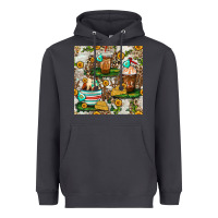 Smoke cow coffee cups and farm with leopard seamless pattern bbs Heavyweight Hoodie - BundleAndBundleShop