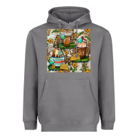 Storm cow coffee cups and farm with leopard seamless pattern bbs Heavyweight Hoodie - BundleAndBundleShop